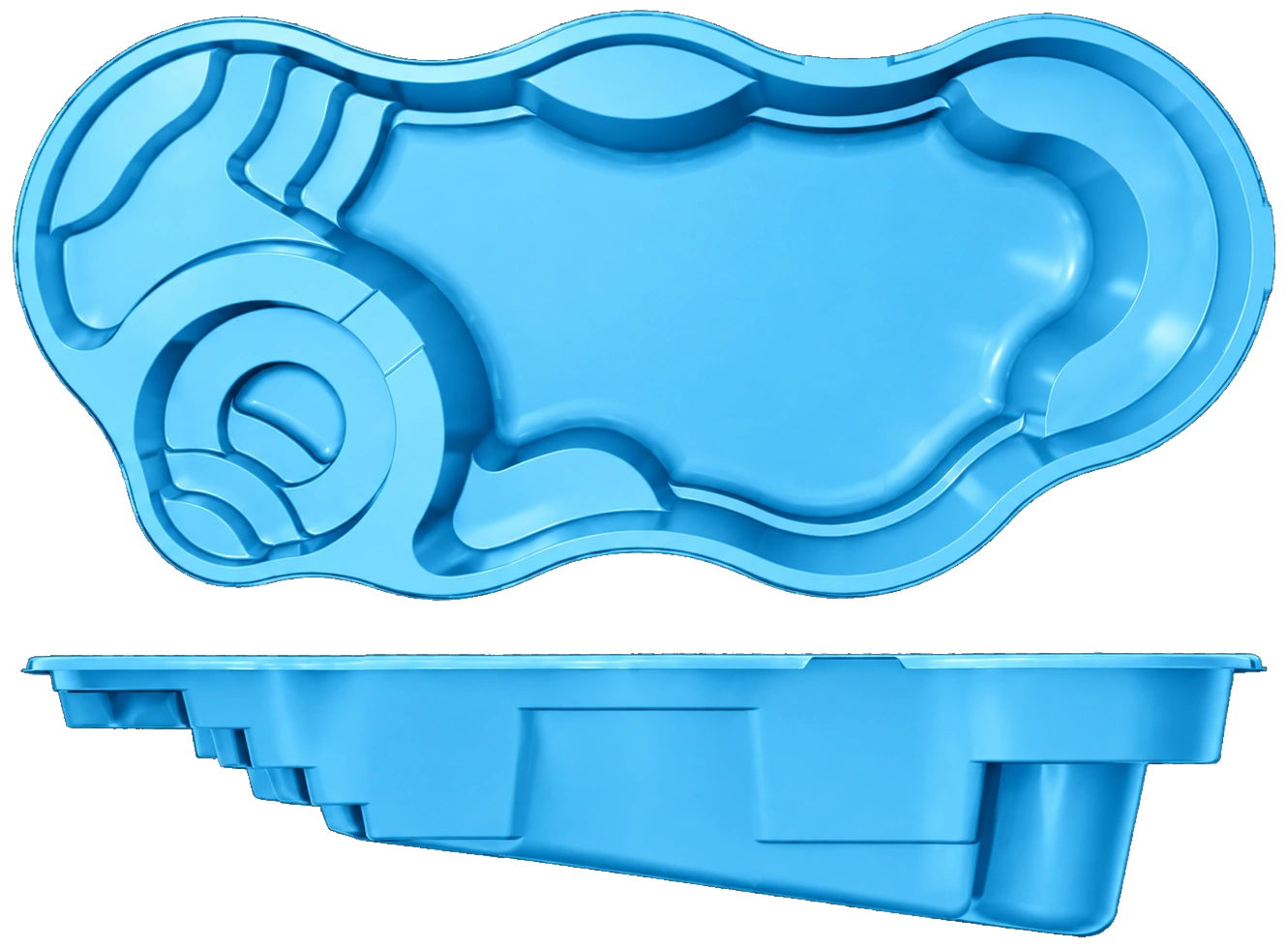 Bermuda 12 Deluxe pool shell diagram