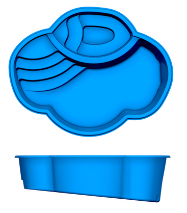 Crystal Beach 2D pool drawing