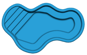 Beautiful backyard oasis with the Vancouver fiberglass spa