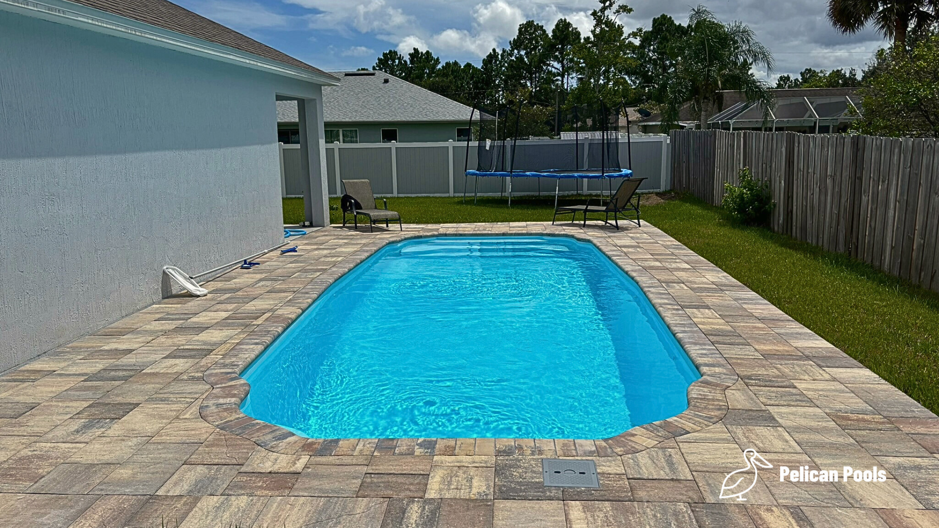 Hawaiian medium-size pool offering open swim space and safe depth, Installed by Pelican Pools with fast installation and clean finish.