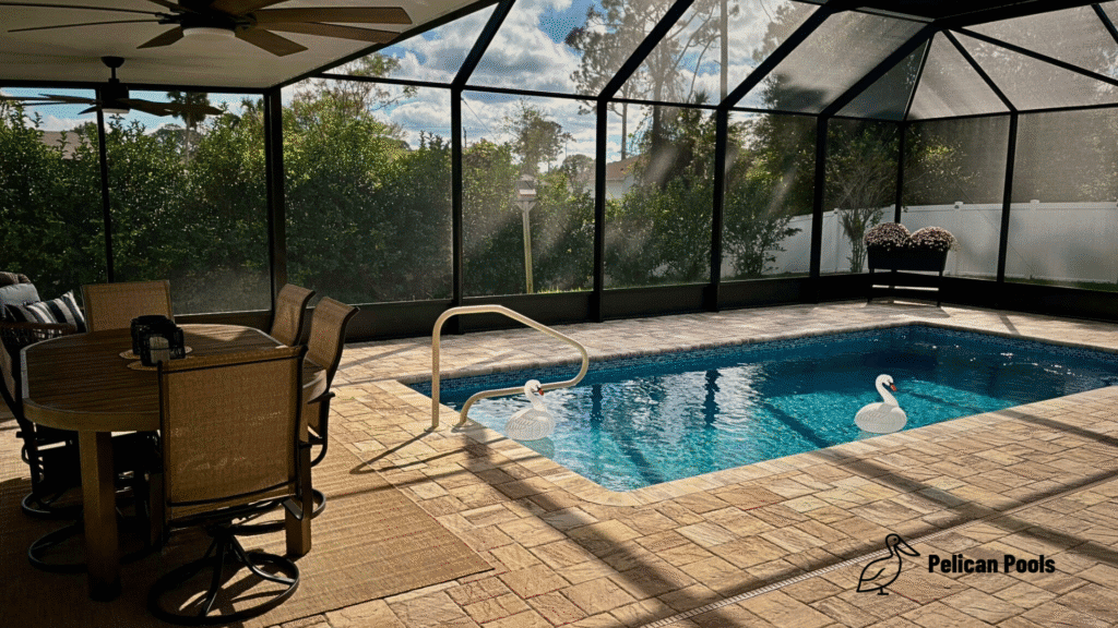 Wylela pool with water spouts for playful fun