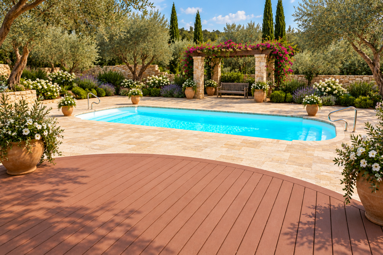 Dolphin fiberglass pool